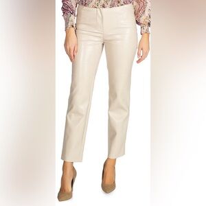 Guess Kelly Straight Faux Leather Pants, Smash Taupe, sz 26